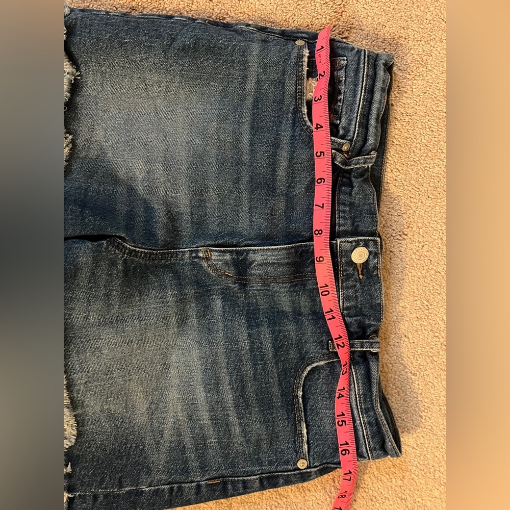 LOFT Dark Blue Jean Shorts - Picture 6 of 7